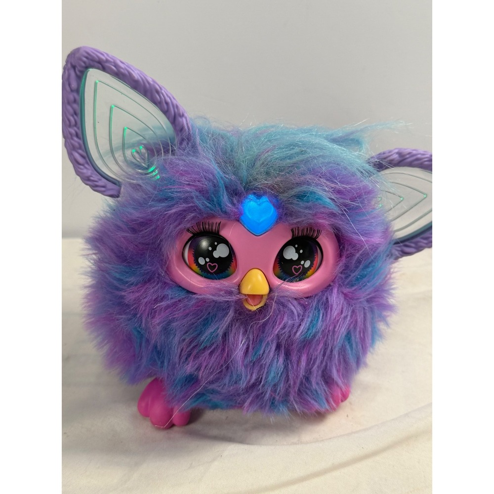 Hasbro Furby Interactive Toy Purple Blue Galaxy Plush Animated Light Up Ears